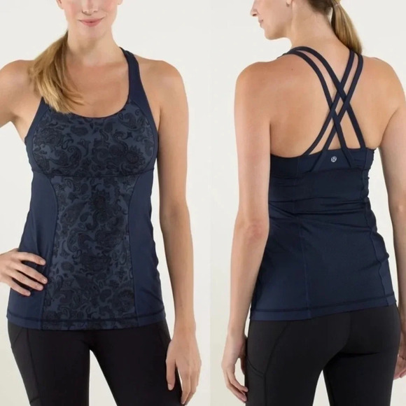 Lululemon Athletica Energy Tank Paisley Inkwell Top - Picture 8 of 8